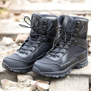 Botas tácticas CQB.SWAT, botas de jungla, zapatos de hombre, cuero genuino, negro, EVA, cemento para adultos, zapatos de seguridad cómodos, talla 50, cordones - Product Image 2