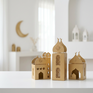 Lámparas de Metal con Forma de Mezquita en Color Dorado para Decoración del Hogar en Ramadán - Product Image 6
