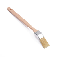 Pinceau à manche en bois courbé pour brosses de nettoyage de radiateur de traitement mural