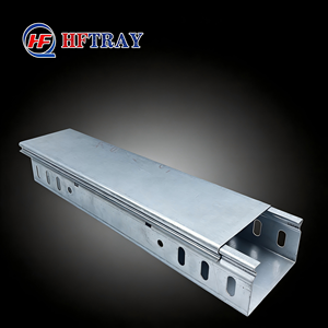 Goulotte de câblage industrielle en acier inoxydable sur mesure, largeur 50-1000 mm, avec revêtement en poudre, résistante au feu, pour intérieur - Product Image 1