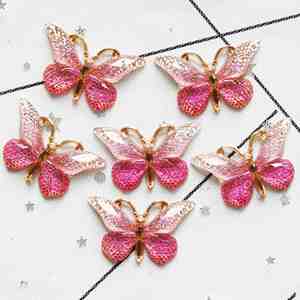 Accessoires DIY pour l'impression par estampage à chaud : Pendentif <span class=keywords><strong>papillon</strong></span>, Épingle à cheveux, Anneau à cheveux, Coque de téléphone portable, Broche, Articles en résine - Product Image 5