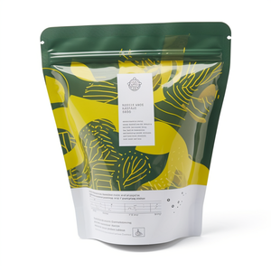 Sachet d'emballage personnalisé en gros, mat, laminé, résistant à l'humidité, avec fermeture éclair, à fond plat, vide, pour thé vert et café, avec fenêtre - Product Image 4