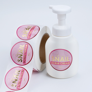 יוקרה אישית מעגל נייר skincare תוויות הרכב התאמה אישית לוגו תווית קוסמטיקה תווית מוצר ספק מדבקות ספק מוצר - Product Image 2