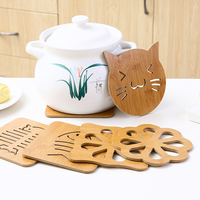 Table à manger accessoires de cuisine décoration maison dessin animé creux Design Animal sous-verres en bois bol napperons sous-verres pour boisson