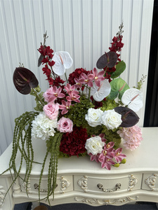Arreglo <span class=keywords><strong>de</strong></span> Flores Artificiales Estilo Natural para Boda, Color Borgoña, Diseño 2026, Centro <span class=keywords><strong>de</strong></span> <span class=keywords><strong>Mesa</strong></span> con Flores <span class=keywords><strong>de</strong></span> Anturio para Eventos - Product Image 3