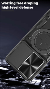Funda Protectora para Teléfono con Anillo Magnético Deslizante y Diseño de Armadura a Prueba de Golpes, TPU+PC, para XIAOMI Poco <span class=keywords><strong>X8</strong></span> <span class=keywords><strong>Pro</strong></span> Max, Protección Total - Product Image 4