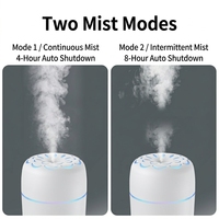 Mini humidificateur portable WLS-1305 avec lumière nocturne RVB colorée, petit humidificateur à brume froide pour chambre et bureau