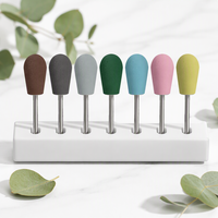 Kit de meuleuses pour ongles en silicone et acrylique Evolisse Beauty - Formes coniques/arachide/plates multi-grains pour nettoyer les cuticules et percer les ongles