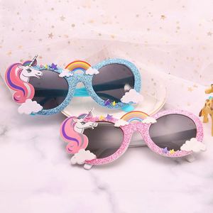 Decoration Funny Shiny Glasses Birthday Wedding Fancy Dress Costume Party <b>Rainbow</b> Unicorn Glitter <b>Sunglasses</b> - Product Image 1