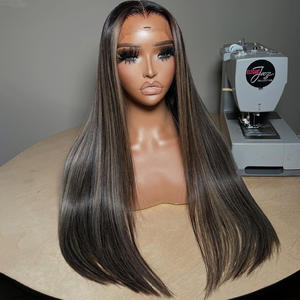 Perruque en dentelle frontale 13x6, cheveux humains brésiliens vierges, couleur blonde cendrée, blonde brune, droite, transparente, pré-épilée - Product Image 4