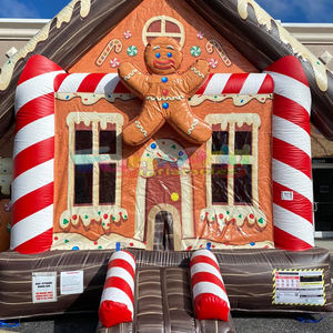 Noël gonflables rebond maison pain d'épice château rebondissant commercial combo château gonflable gonflable pour fête juegos paquet - Product Image 2