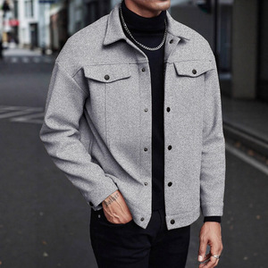 Veste décontractée pour <span class=keywords><strong>homme</strong></span> taille XL, collection automne-hiver, en toile unie, col rabattable, épaisseur fine, <span class=keywords><strong>fourrure</strong></span> de lapin, ODM SU - Product Image 5