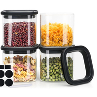 Nuevas Tendencias de Moda, Diseño Creativo, Recipientes Apilables para Cocina, Aptos para Microondas, Ecológicos, Juego de Recipientes Cuadrados de Vidrio Borosilicato Herméticos