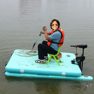 Plateforme aquatique <span class=keywords><strong>gonflable</strong></span> personnalisable avec taille et logo sur mesure, adaptée à plusieurs <span class=keywords><strong>personnes</strong></span> pour les activités nautiques et la pêche - Product Image 1