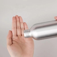 Flacon de parfum en aluminium personnalisé de haute qualité, 8 oz (500 ml), en matériau recyclable, avec couvercle fileté, pour poudre libre de soin de la peau