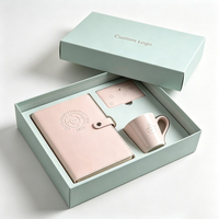 Coffret cadeau de luxe en gros pour carnet, avec boîte rigide à couvercle et base, pour livre, avec porte-cartes, bouteille d'eau, tasse, boîte artisanale personnalisable