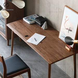 Escritorio Moderno de Madera Sólida para Oficina en Casa, Mesa para Computadora, Tamaño Personalizado, para Estudio o Dormitorio, con Diseño Humanizado - Product Image 2