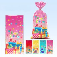 Sacs cadeaux en aluminium Harmony Christmas avec cordon de serrage, 24*32cm, en matériau OPP, pour remplir de bonbons, petits jouets, cadeaux de fête, fournitures scolaires, lot en vrac