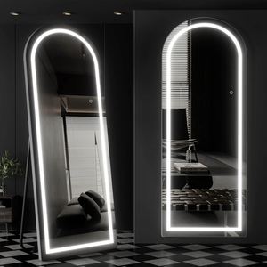 2025 tendencia personalizada decorativa grande de longitud completa LED espejo de pie Simple moderno hecho a mano muebles para sala de estar - Product Image 2