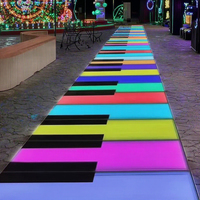 Lumières LED hexagonales personnalisables DMX interactives pour piste de danse de boîte de nuit, clavier de piano, discothèque, événement DJ, en acier inoxydable
