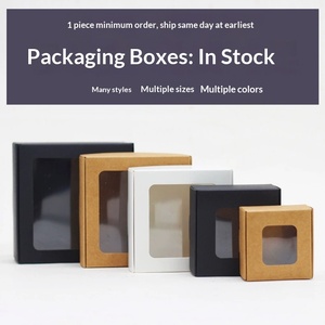 Cajas de Cartón Kraft con Ventana Personalizadas para Imanes de Refrigerador, Lazos para el Cabello y Papelería con Impresión a Color en Cartulina Blanca - Product Image 3