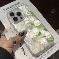 Muguet Graphique Téléphone étui pour iphone 16 15 14 13 12 11 X XR Xs SE2 SE 8 7 Plus Pro Max Acrylique Couverture Arrière