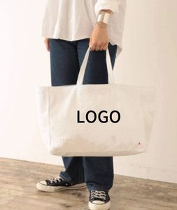 High Quality Custom Printed Logo Extra Large Shopping Bag Oversize Shopping Cotton Canvas Shopping Tote Bag With Pocket - Product Image 3