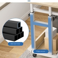Table de chevet mobile et relevable, bureau d'étude simple pour étudiants en dortoir, bureau d'ordinateur compact pour la maison, bureau à domicile