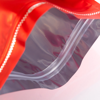 Zelfstaande 8 Zijden Afdichting Rits Afdichting Plastic Verpakking Food Grade Mylar Platte Bodem Tas Met Duidelijke Zijkanten