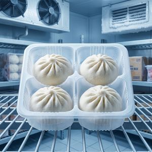 Bandeja para Dumplings de PP Semitransparente Reciclable, Plástico para Envasado de Alimentos, Plato y Tazón - Product Image 5