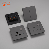 OEM/ODM usine UK standard gris panneau 86 146 type interrupteur mural prise Usb usage domestique prise de courant avec prises murales