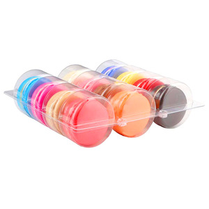 Custom Transparent Clamshell Blister Plastic Box Macaron Clamshell Packaging