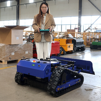 Tondeuses à gazon télécommandées sur chenilles de qualité industrielle avec moteur Rato 225cc 24V pour terrains en pente