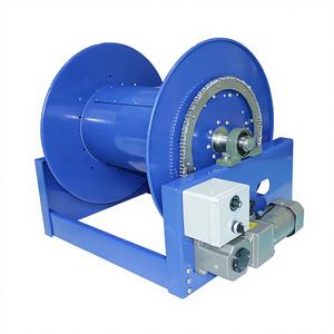 Enrouleur de tuyau de nettoyeur haute pression réglable en acier, 5000 PSI, 100 pieds, robuste, entraîné par moteur 12V DC, norme BS - Product Image 1