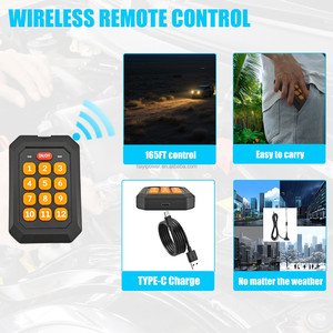 Auto Dimmable LED rétro-éclairé 12 Gang RGB panneau de commutation avec télécommande sans fil 24V 80A SSR Circuit relais boîtier de commande - Product Image 3
