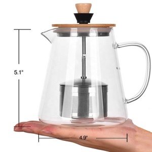 Прямая продажа с завода, креативный чайник, нагревающийся стеклянный чайник с регулируемым ситечком - Product Image 4