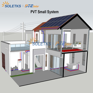 Soletks Điện/Nước 580W Pvt Tấm Phẳng Năng Lượng Mặt Trời Năng Lượng Nhiệt Hybrid Bảng Điều Chỉnh Năng Lượng Mặt Trời Thu gom Hệ Thống Cho Thương Mại Dự Án - Product Image 1