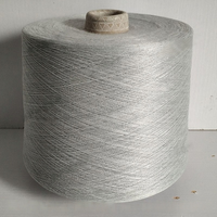 Hilo Conductivo Hilado en Anillo con Fibra Metálica, Mezcla de Acero Inoxidable, Hilo Antiestático de Poliéster/Metal 32/40 para Tejido Faraday