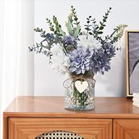 Centre de table en fleurs artificielles de type œillet, vintage, rustique, sans entretien et durable, pour douche nuptiale et bouquet de demoiselle d'honneur