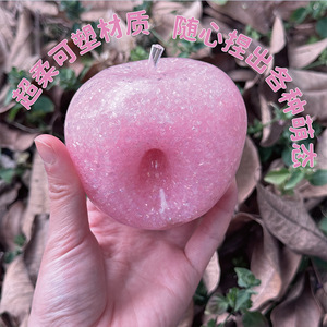 Jouet anti-stress pomme rouge de haute qualité pour soulager le stress et déverser l'agressivité, en plastique, sans rebond rapide, jouet à pincer et à rebond lent - Product Image 1