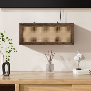 Solid Wood Rattan Wireless <b>Router</b> Storage <b>Box</b> Wall Mounted Rectangular TV Set Top <b>Box</b> Organizer Decorative Storage <b>Box</b> - Product Image 3