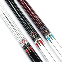 Tongkat Biliar Pool 1/2-pc Premium Serat Karbon Buatan Tangan dengan Ujung Multi-lapis 11.5/12.5 mm, Laris Terjual