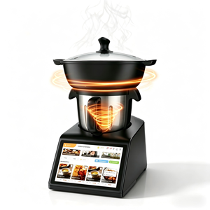 <span class=keywords><strong>Robot</strong></span> de cuisine intelligent avec application mobile 2400W, écran tactile 10 pouces, bol en acier inoxydable de 4,5 L, mélangeur alimentaire Thermo-mix - Product Image 1