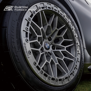 ล้อฟอร์จแบบสั่งทำพิเศษสำหรับ BMW 5x120 <span class=keywords><strong>สี</strong></span><span class=keywords><strong>เทา</strong></span>กันเกรย์ สำหรับการแข่งขัน ออกแบบเพื่อความแข็งแรงเป็นหลัก - Product Image 2