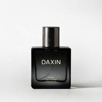 Flacon de parfum de luxe vide noir 30ml 50ml 100ml Logo personnalisé Couleur Emballage cosmétique Flacon en verre avec bouchon de luxe