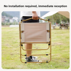 NOUVEAU Fauteuil pliant réglable en hauteur et inclinable pour camping, jardin et pêche - Product Image 2