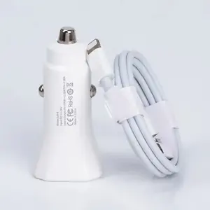 2023 Hete Verkoop Pd Autolader Interface Output 20W Auto Adapter Snel Opladen Voor Iphone Met Type-C Poort Kabel