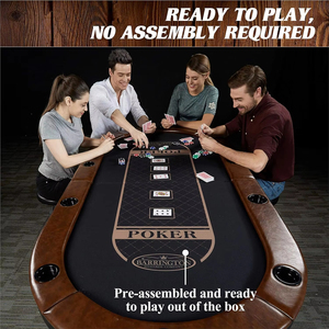 Người kế Nhiệm 10-Player Texas Poker bảng với dát Đèn Led 2 USB 2 Type-C cổng xách tay blackjack gấp lưu trữ tính năng - Product Image 3