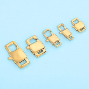 Cierre de Mosquetón Tipo D |   Conector de Gancho de Acero Inoxidable con Baño de Oro PVD de 18K para Pulseras, Collares, Bolsos y Accesorios DIY - Product Image 4