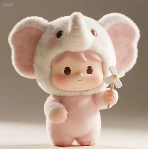 יצרן מותאם אישית סדרה חיה פיל תינוק קטיפה מסתורין תיבת ויניל abs דמות פעולה - Product Image 1